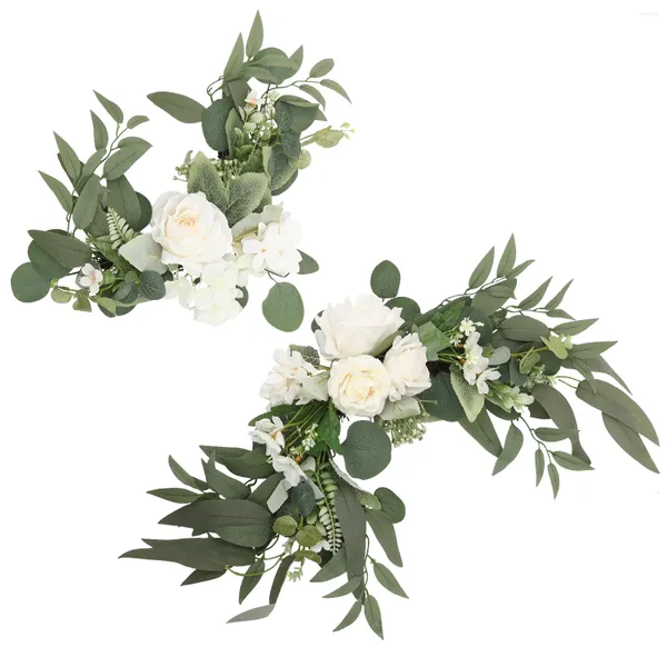 Flores decorativas de boas -vindas Cartão de água Flor artificial para sinal Beautiful ornamento de casamentos festas falsas arco floral porta guirlanda