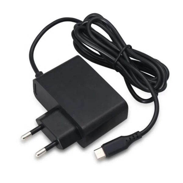 Novo carregador de plug de plugue da UE Adaptador CA Adaptador de carregamento Fonte de alimentação Uso de viagem em casa para Nintendo Switch Console para Nintendo Switch Charger