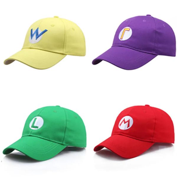 Game Super Luigi Bros Sun Hats Cosplay Fantases Props Baseball Cap 240426