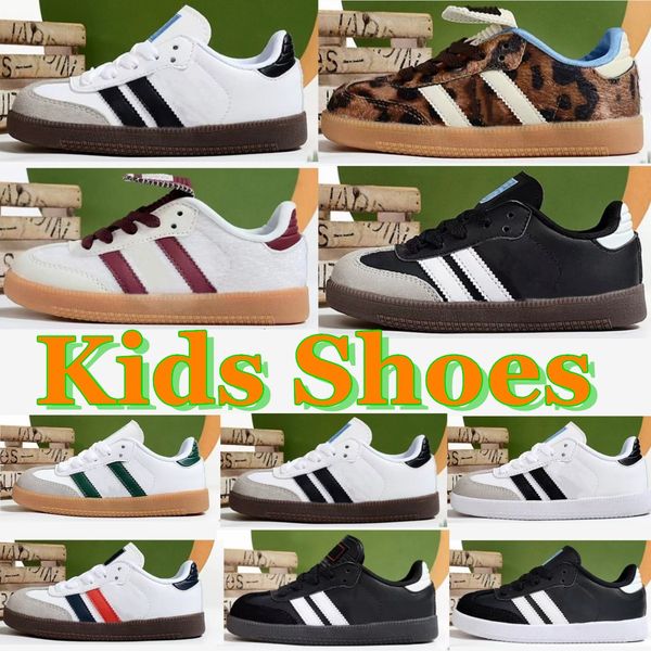 Çocuklar Tasarımcı Ayakkabı Toddler Spor Ayakkabı Çocukları Pembe Glow Platform Ayakkabı Leopar Baskı Siyah Beyaz Gri Galler Bonner Leopar Vegan Bebek Kız Kız Bebek Eğitmenleri