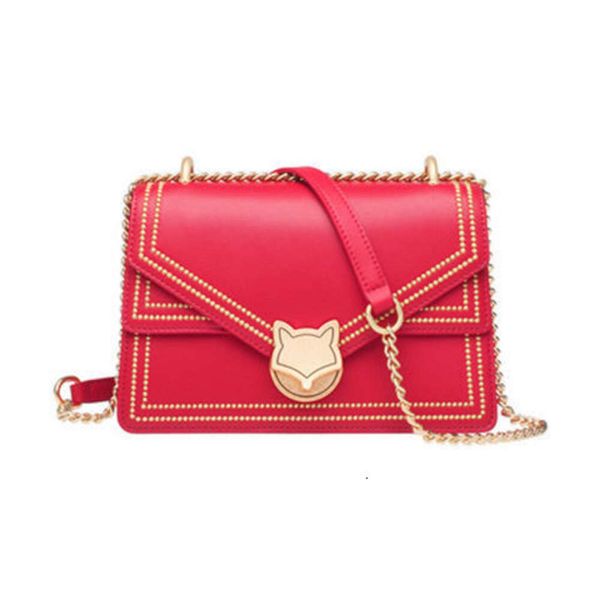 Bolsa de bolsa mais vendida 80% de fábrica de fábrica Golden Fox Bag feminino Novo crossbody coreano versátil couro genuíno um ombro costurado small body bolsas