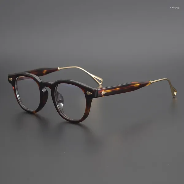 Tela di occhiali da sole cornice acetato di occhiali quadrati telaio da uomo donna vintage occhiali ottici clip polarizzati su occhiali da occhio da sole.