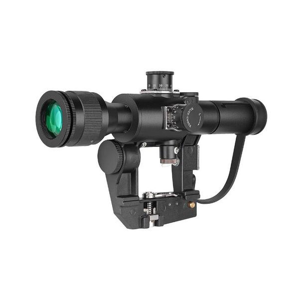 SVD 4x26 vermelho iluminado Riflescope Reticle Scope Tactical Optics Tactical Shooting Shooting Ak Rifle Hunting Shoot Outdoor