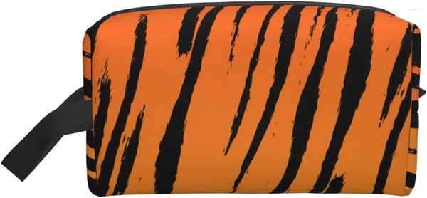 Borse da stoccaggio Tiger Stripe Makeup Borse Cosmetic for Women Organizer per viaggi Casa Casa Casa