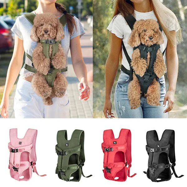 Haustierbeutel Hunde Rucksack tragbares Reisen Atmungsaktives Hundetasche Verstellbarer Hundebeutel im Freien, Haustier mit Vorräten 240412