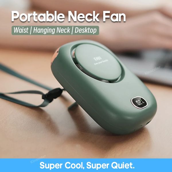 Nuovo ventilatore a collo appeso portatile, mini ventilatori in vita di raffreddamento, ventilatori ricaricabili senza lama 2000Mah Outdoor Personal Vennilador