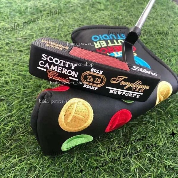 Единственная штампа Newport 2 Black Golf Putter Special Newport2 Lucky Four Leaf Clover Men's Golf Clubs Свяжитесь с нами, чтобы просмотреть картинки с логотипом 360