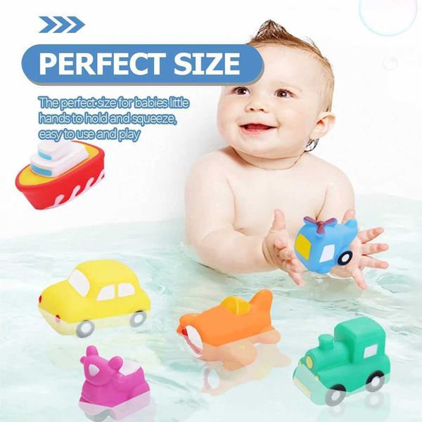 Brinquedos de banho de bebê 6pcs Cartoon Veículo Toys de banho de bebê Brinquedos de água Toys infantis Brinquedos de banho Bathtub Toys Presente engraçado