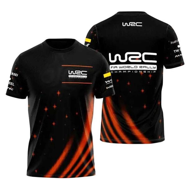 Herren-T-Shirts Sommer Herren T-Shirt WRC runden Hals atmungsaktiven Sport Radfahrenanzug 3D-Druck modische Strt Wind SPD Trockener kurzer Slved T240425