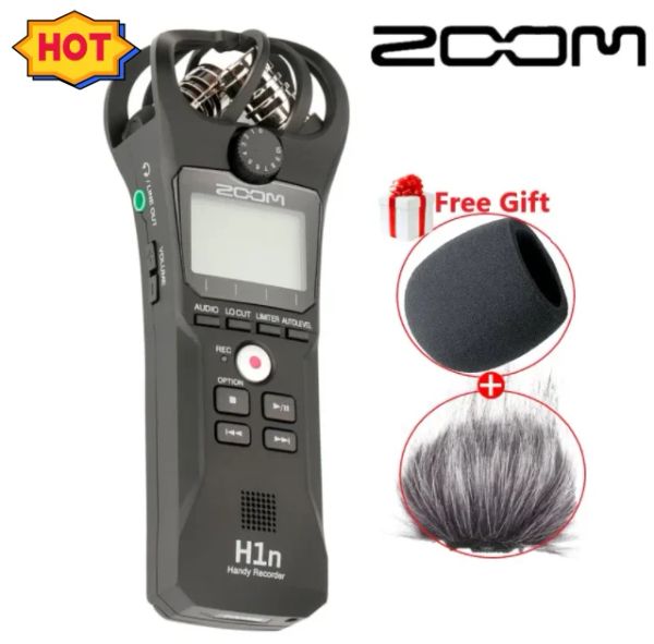 Mikrofone Zoom H1N Handy Recorder Digitalkamera Audio -Rekorder für Interviews SLR -Aufzeichnung Mikrofonstift mit Geschenken