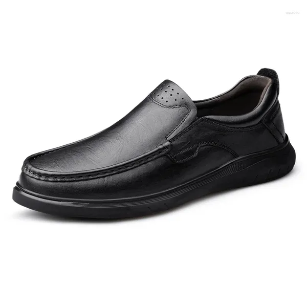 Sıradan Ayakkabı Erkekler Loafers Tekdüze Elbise Oxford Resmi Loafer Daireler İnek Orijinal Deri Düşük Top Kayma On pamuk sıcak kış yuvarlak-Toe