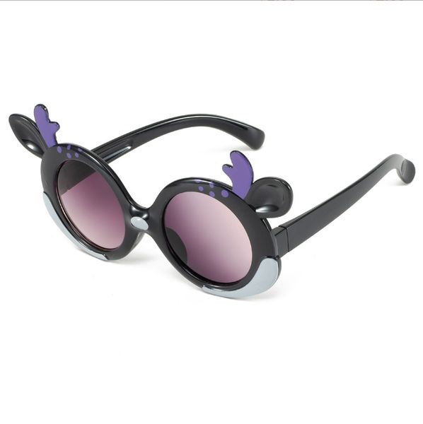 Bambini occhiali da sole Girl ragazzi simpatici cartone animato occhiali a orecchie da sole Outdoor Sun Protezione adorabile Eyewear d'estate vintage