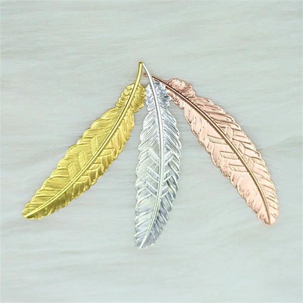 Segnali fatti fatti a mano Foglia Studenti di cartoleria Darts Metal Feather Bookmark