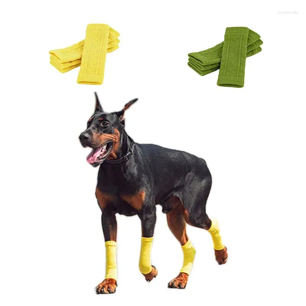 Hundebekleidung Haustier Ellbogen Beschützer im Freien gestrickte Beinabdeckungen Anti-Fouling-Wärmer für Hunde Katzen Socken warm langlebige Unterstützung