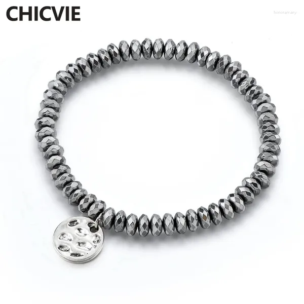 Braccialetti Charm Chicvie Braccialetti fatti a mano personalizzati perle per donne in acciaio inossidabile che producono SBR190020