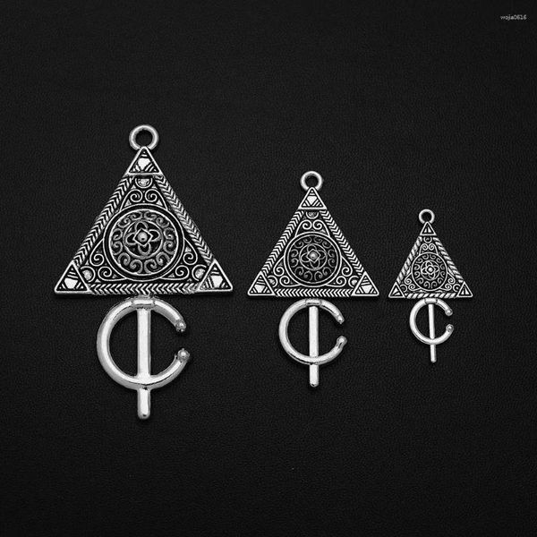 Charms 5/10pcs/Lot Antique Geometriedreieck Zinklegungsmetall Tibeter Anhänger für DIY -Schmuckzubehörzubehör zubehör