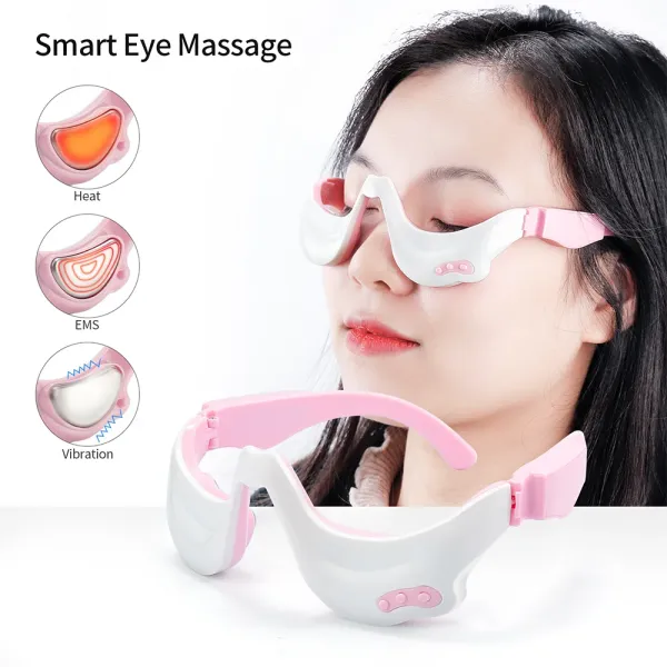 Equipamento Olhos elétricos Máscara de massageador de vibração ems compressa compressa os óculos de relaxamento reduzem os círculos escuros Antiwrinkle Olhe Bags Remoção