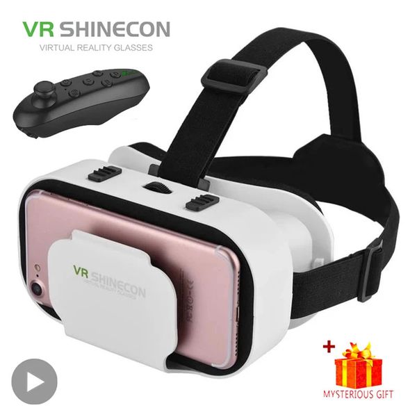 SHINECON VR Glasses 3D Headset Virtual Reality Device Helmet Helmet Lentes Smartphone Mobile Smart Phone Cell Realidade VIAR 240424