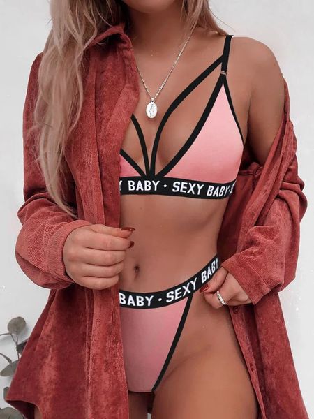 Bikini Womens Badeanzug Perspektive Brief Spaß Dessous Sommer Beach Outfit 2 PCs Set Badebekleidung Sexy weibliche Kleidung 2024 240417