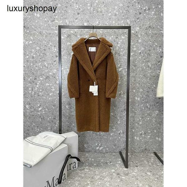 Maxmaras Mantel Teddy Bear Damen Kaschmirschichten Wolle Winter Max Kamel Fleece Fell Umriss hochgradige Langhülle erweitert w Hf5a