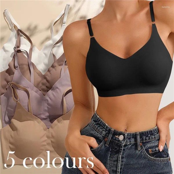 Yoga -Outfit nahtloser BHs für Frau Push Up Unterwäsche Schlaf abnehmbar gepolsterte Bralette ein Stück Brassiere Wireless Komfort intim sexy