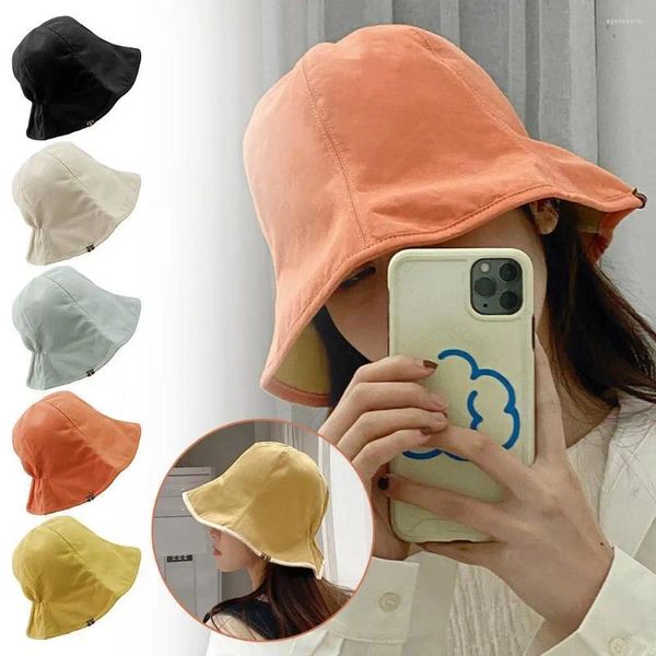 Beretti Cappello femminile Spring ed estate Beach Outdoor Fisherman artistico Fishing Sweet Face Small Hun Shade Sun Protection Basin