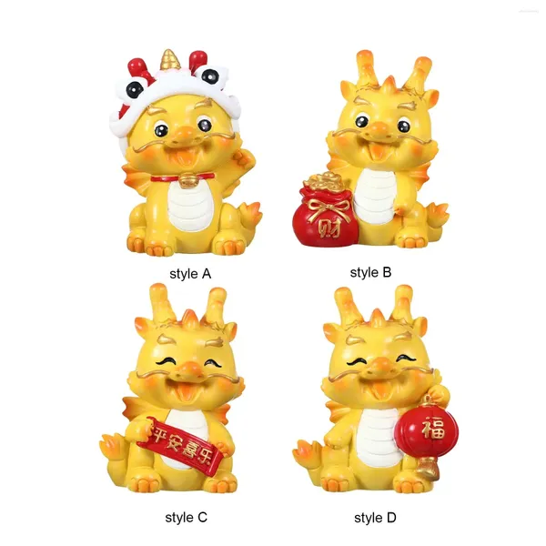 Decorazioni da giardino desktop ornament fengshui figurina simpatiche souvenir statue di scultura del drago per la mensola