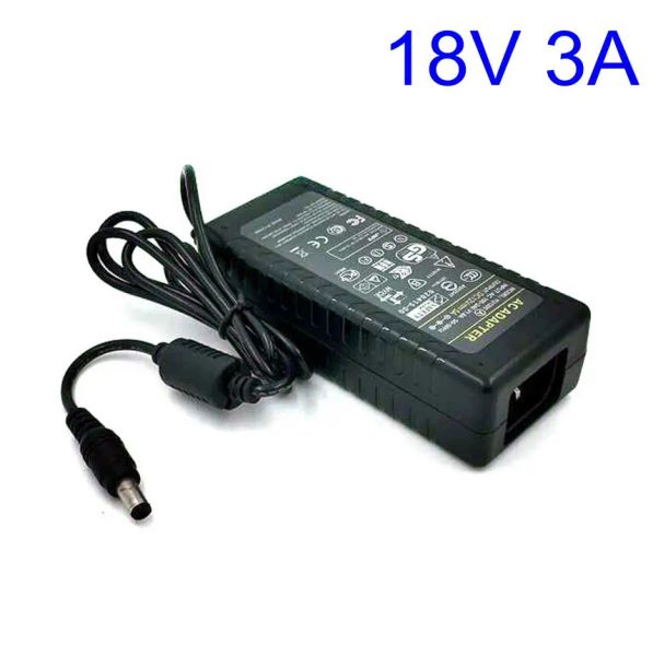 Chargers 18V3A AC DC Adattatore Caricatore per 5050 3528 LIGHT LED CCTV 18V 3A 54W Switch Alimentatore DC 5.5*2,5/2.1MM