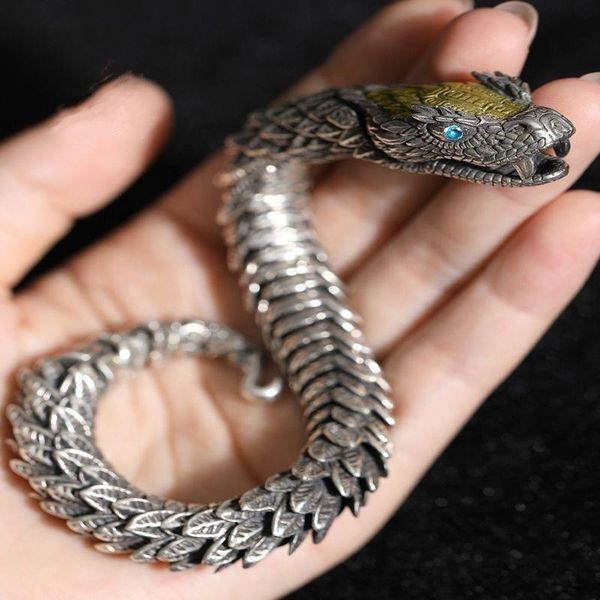 Hiphop Serpentine Bracelet Modans Inst Domineer Personalidade Retro Zodiac Level Snake Bracelet Jewelry Design