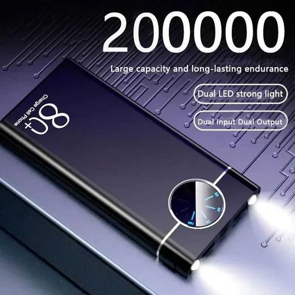 Power Power Banks сотовой связи 50000MAH Power Bank Super Fast Charger PowerBank Portable Charger Digital Display Внешний аккумулятор J240428