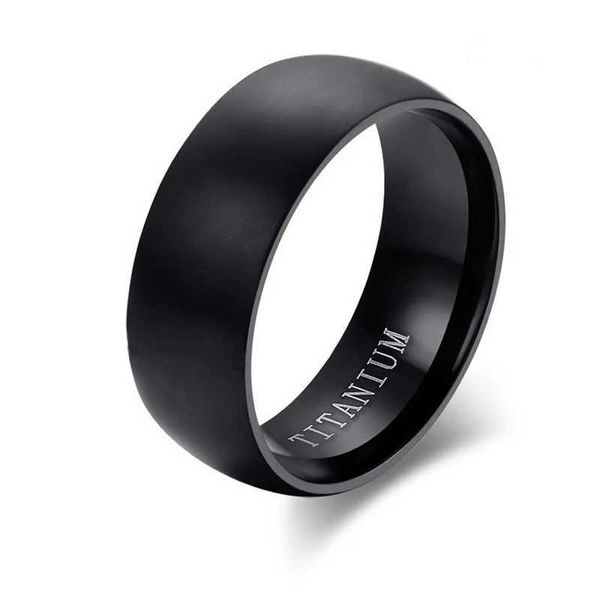 Bandringe Klassische Herren Edelstahl Ring Schwarz Feststoff einfacher Vintage Ring Herren Ehering Band Weihnachtsfeier Juwely Geschenk Großhandel Q240427