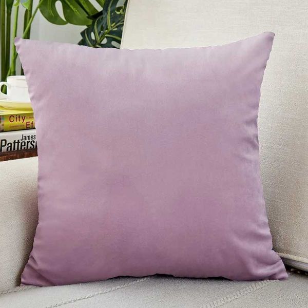 Подушка/декоративная светло -фиолетовая бархатная подушка покрывает клетки 45x45 Nordic Home Decor Spe для диванов для подушек