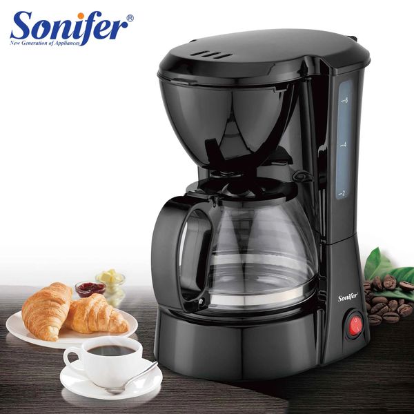 Drip Coffee Maker 18L mit Filter programmierbarer Timer Haushalt 1000W Digital Display Machine Aroma Functio Sonifer 240423