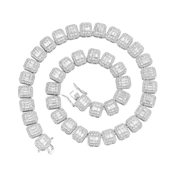 Подвесные ожерелья дизайнер куба сеть мода Новый продукт Square Rock Candy 12 -миллиметровый колье браслет ниша хип -хоп женские ювелирные аксессуары
