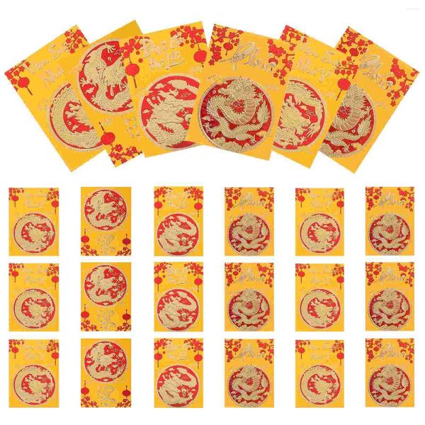 Embrulho de presente 30 PCs 2024 Ano do Dragon Red Packet Envelope