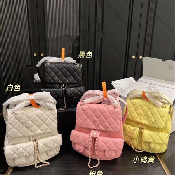 2024 Spring/Summer Sweet Vacation Small Flagrant Style Backpack com óleo de couro de cera de cera Backpack Backpack Bag de grande capacidade na moda