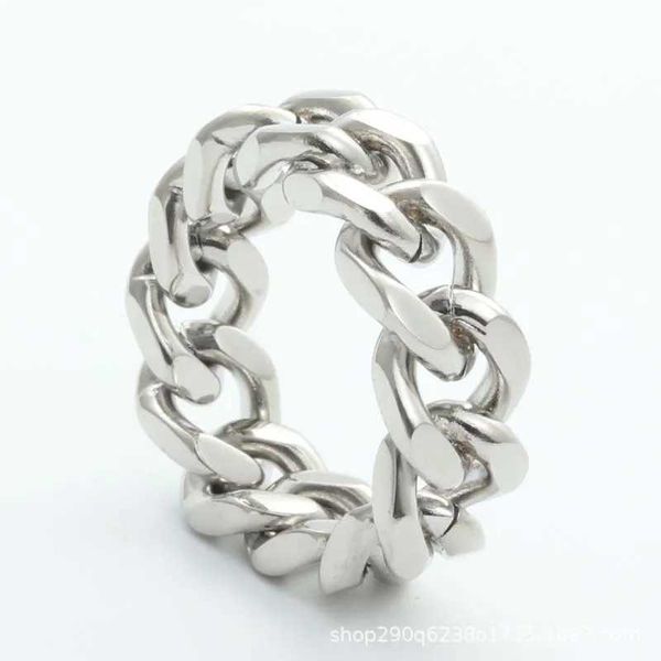 Eheringe einzigartige kreative Persönlichkeitsstil Punk Titanium Stahl glatte Gesicht Herren und Damen Universal Chain Ring Schmuck Schmuck