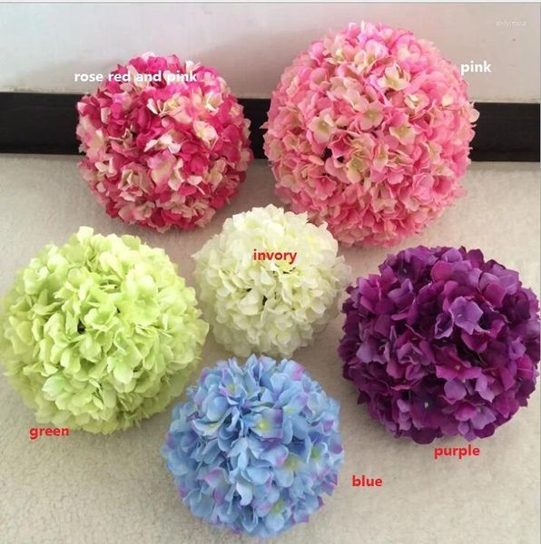 Fiori decorativi da 8 pollici Artificiale Hydrangea Flower Pincushion Wedding Baciante Supermercato Deation Hangings FB009