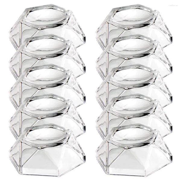 Schmuckbeutel 10pcs Acrylkugel Display Standhalter - Klarer Kristallkugelbasis für Softball -Tennis (Medium)