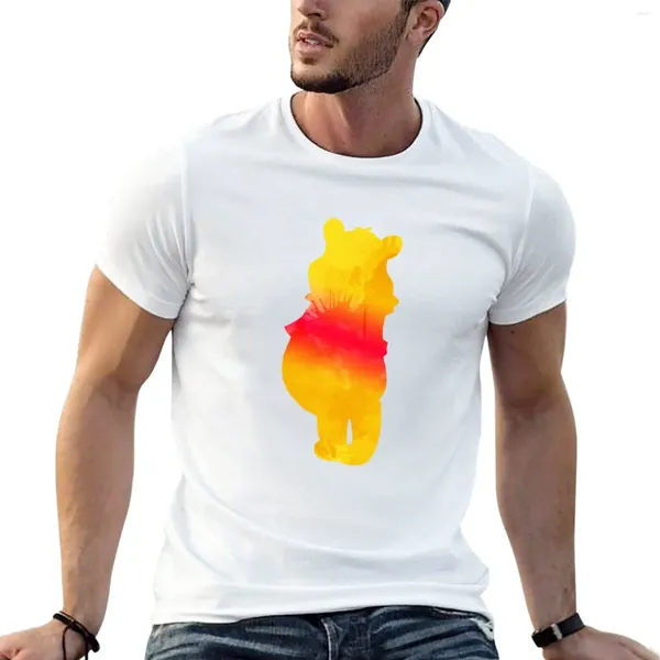 Tops cerebbe da uomo Orso Silhouette ispirato Silhouette T-shirt coreano abbigliamento estivo per le camicie da uomo estate pacchetti