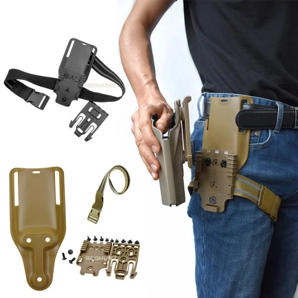 Holsters Tactical Drop Beinbandband Schnellverriegelungssystem für Glock 17 M9 Gun Holster Plattformadapter mit QLS 19 22 Jagdausrüstung