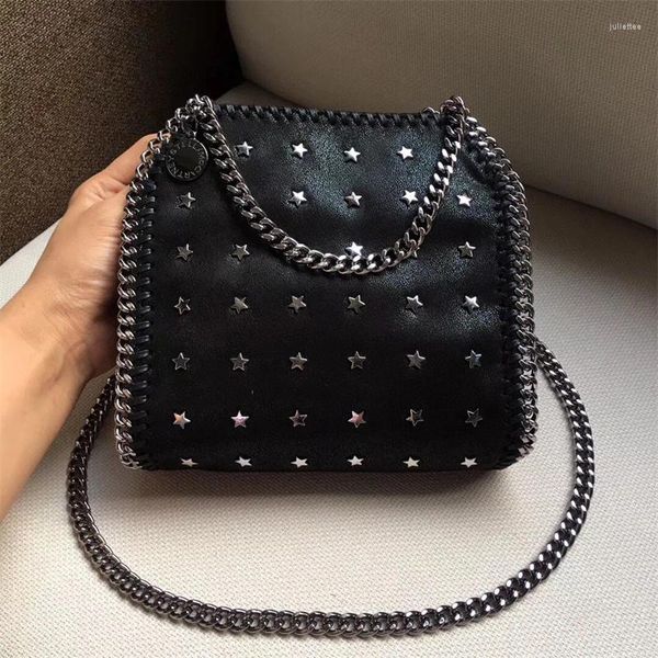 Bolsas de ombro saco feminino saco de cinco pontas rivet bolsa de corrente cruzada casual