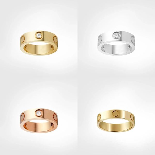 anello ad anello in acciaio in acciaio anello in acciaio inossidabile per uomini e donne anello vite in oro rosa coppia di lusso non sbiadire mai anello nuziale allergico anello zirconico cubico anello