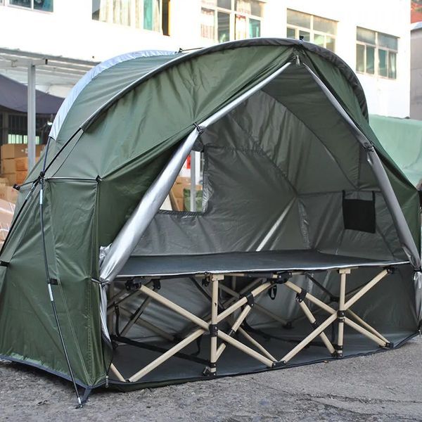 Палатка в палатке с тяжелой кроватой палаткой с дождем, не включая водонепроницаемую палатку PU4000 для 1 человека 240422