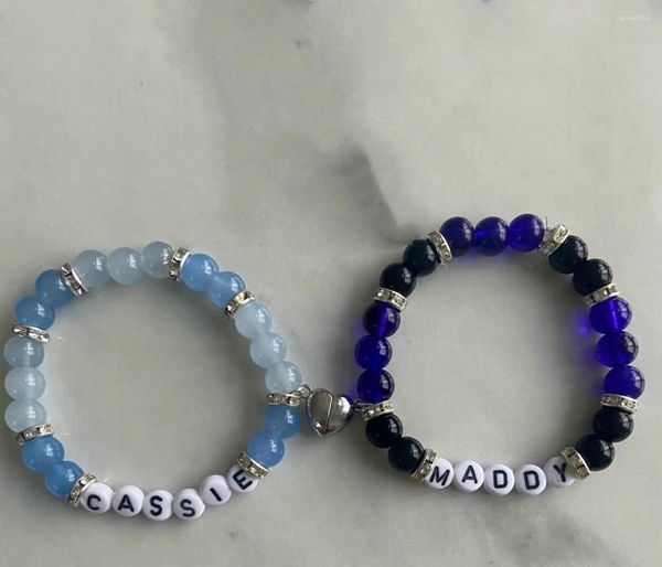 Braccialetti abbinati a blu scuro e leggero |Bracciale di amicizia |