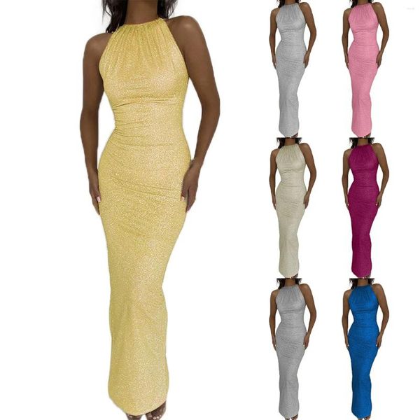 Lässige Kleider Frauen sexy Pailletten funkelne Glitzer Riched Party Club Kleid Formal für Frauen Kurzheiler Top Semi