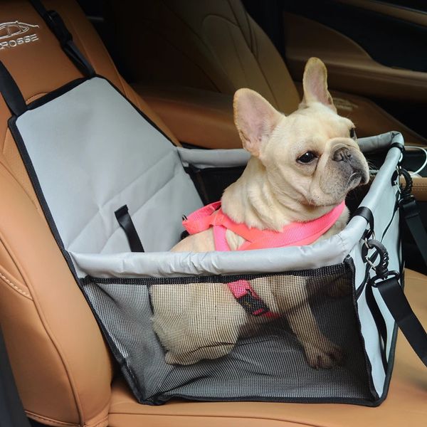 Capa de carro de cachorro, transporte de animais de estimação para cães dobráveis hammock animal de estimação para cães pequenos autogâmicos para cães 240412