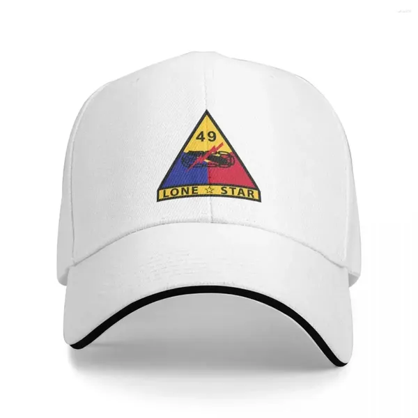 Армия Беретса 49 -й бронетанковой дивизион - Бейсбольные шапки Lone Star Fashion Women Women Hats Outdoor Casual Cap Спортивная шляпа Полихроматическая