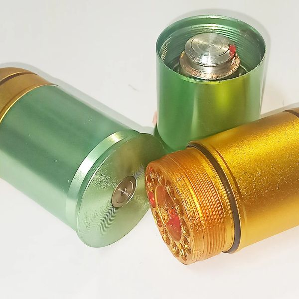 Holsters Alluminio in alluminio Shell di granate a gas rinforzato verde/oro per HEDP 40 mm BB Launcherlade Wargame Iation Assemblaggio pneumatico