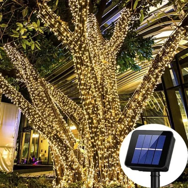 Dekorationen 1 Pack Solar String Light Fairy Garten wasserdichte Außenlampe 6V Garland für Weihnachten Weihnachtsfeiertagsfeier Home Dekoration